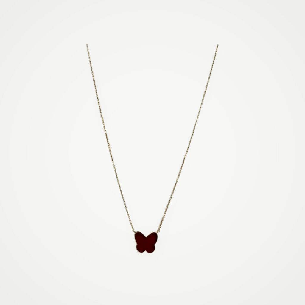 14 Ayar Altın Minimalist Kelebek Kolye